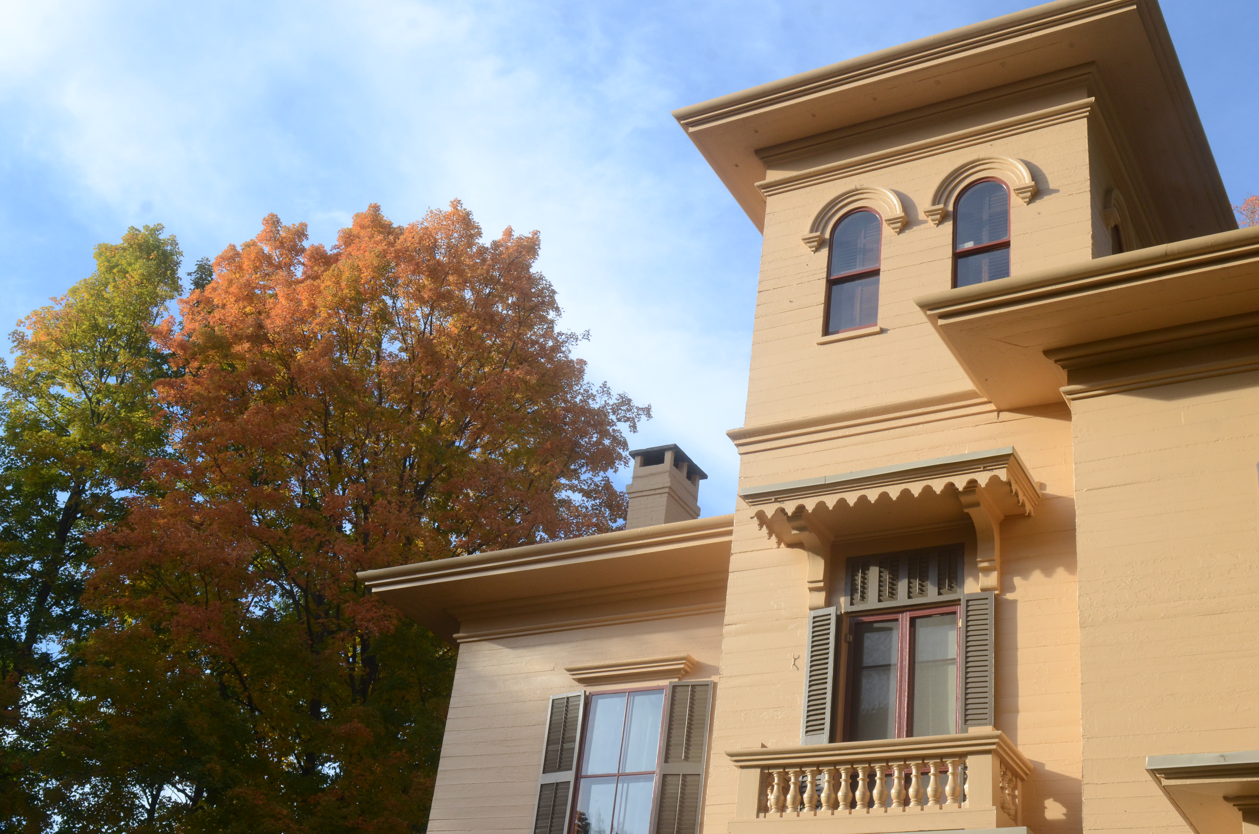 Exterior of the Evergreens house