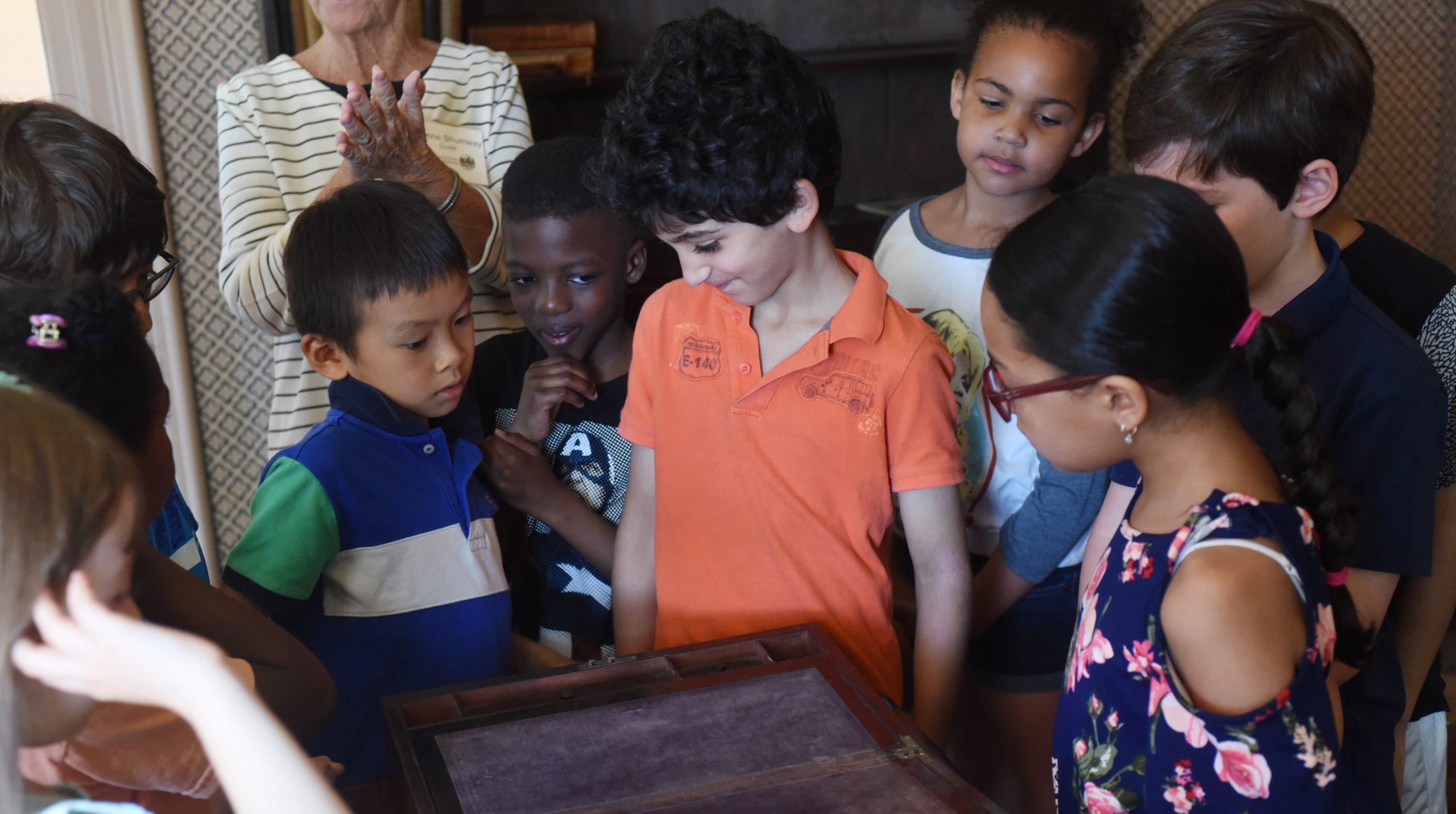 group of children at the museum